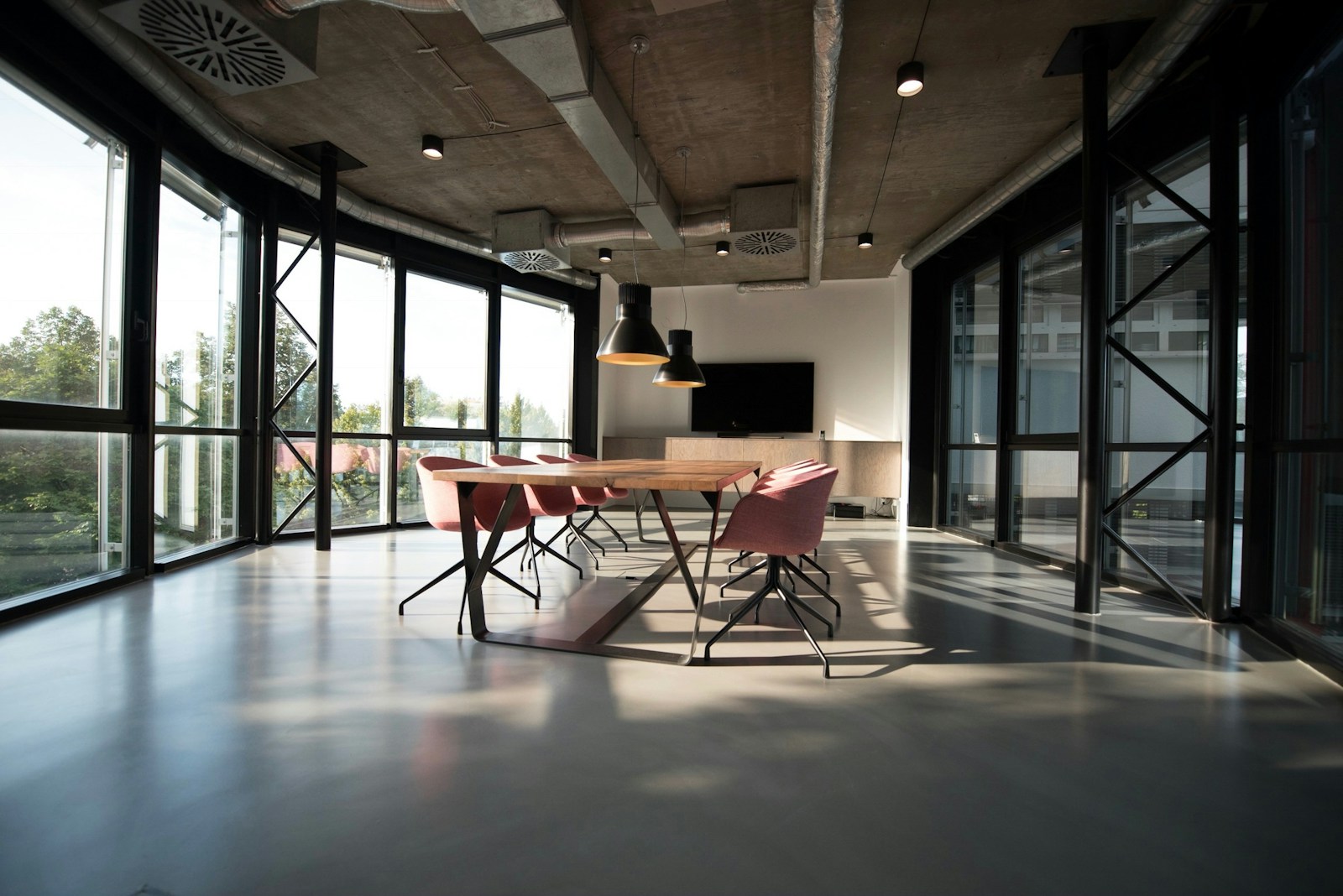 Well-maintained modern workplace interior