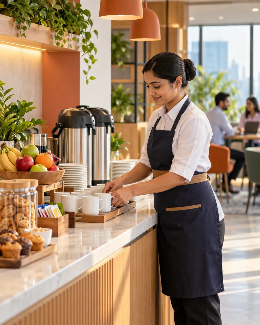 Professional pantry and hospitality workspace